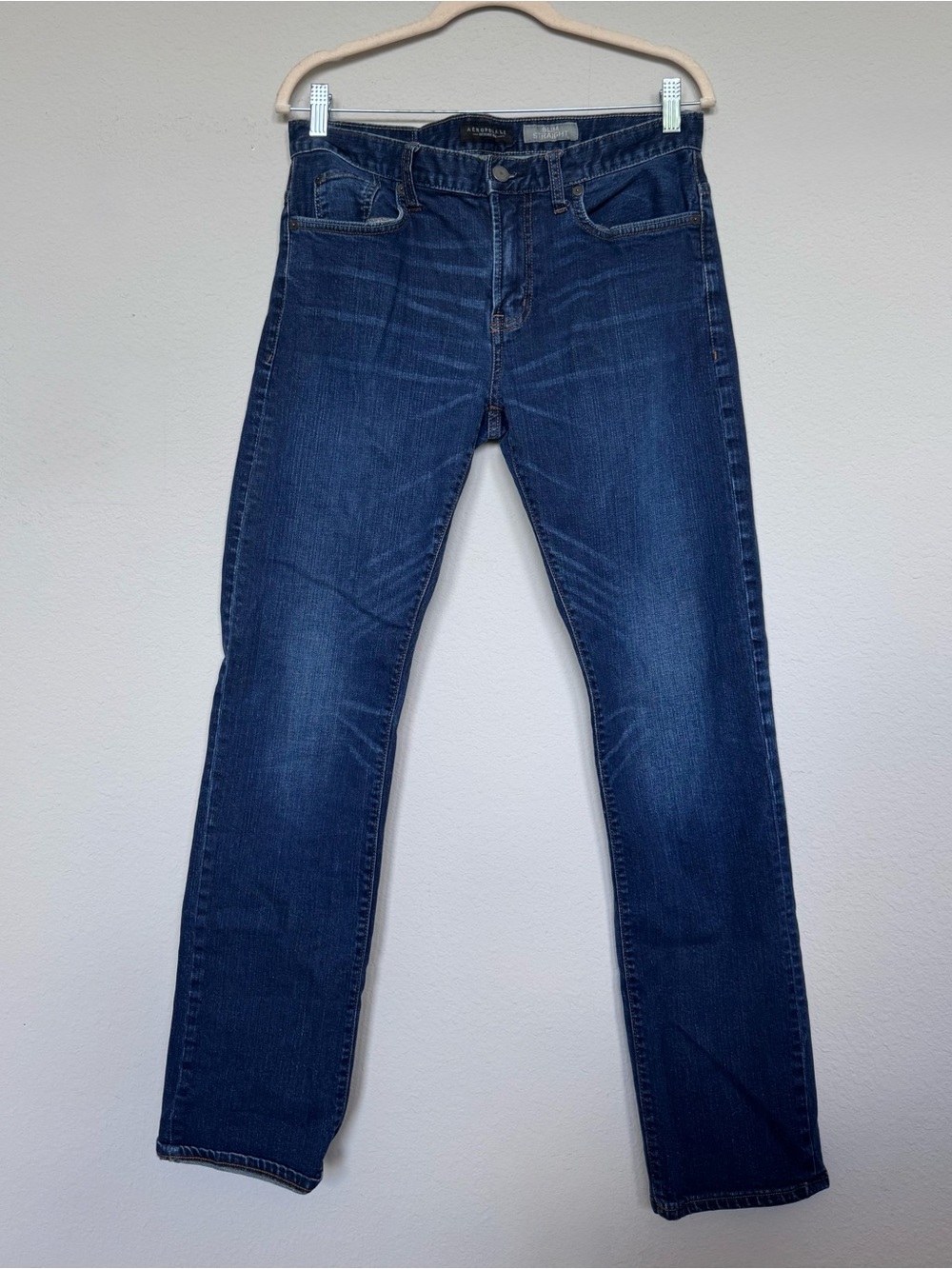 Aeropostale Men's Indigo Slim Straight Jeans